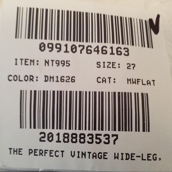 Madewell The Perfect Vintage Wide-Leg Crop Jean White Size 27 - Picture 9 of 9